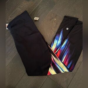 Sweaty Betty Kids Leggings with Black and Multicolor Design